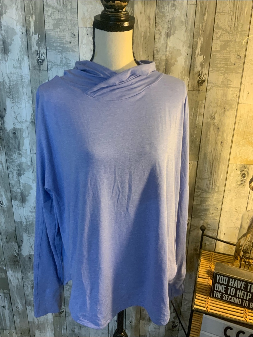 REI Lavender Long-Sleeve Hooded Women's Top
